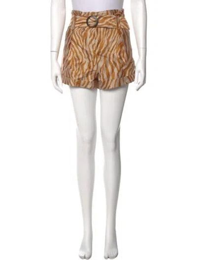 Pre-owned Sézane Printed Mini Shorts In Neutral