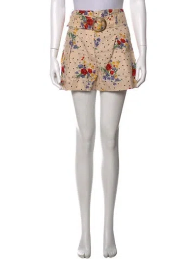 Pre-owned Sézane Printed Mini Shorts In Neutrals