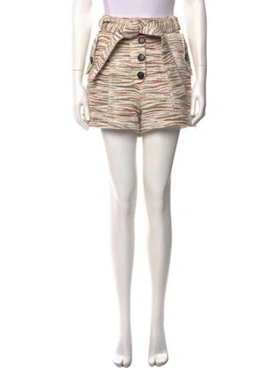Pre-owned Sézane Printed Mini Shorts W/ Tags In Neutral