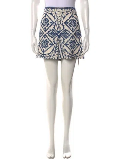 Pre-owned Sézane Printed Mini Shorts In White
