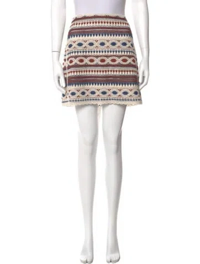 Pre-owned Sézane Printed Mini Skirt In Multi
