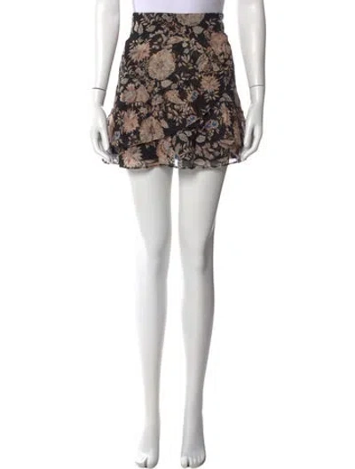 Pre-owned Sézane Printed Mini Skirt W/ Tags In Brown