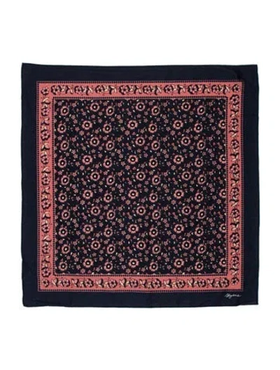 Pre-owned Sézane Printed Scarf In Blue