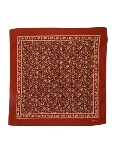 Pre-owned Sézane Printed Scarf In Brown