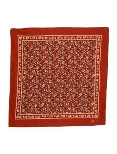 Pre-owned Sézane Printed Scarf In Orange