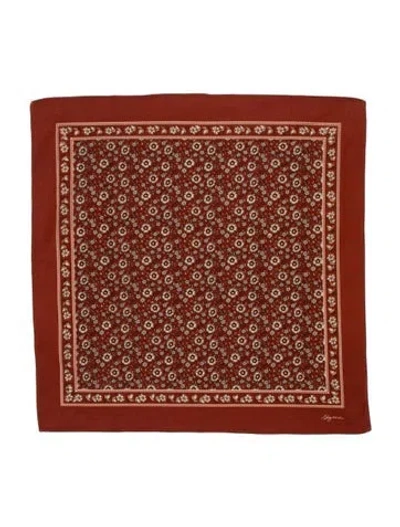 Pre-owned Sézane Printed Scarf In Orange