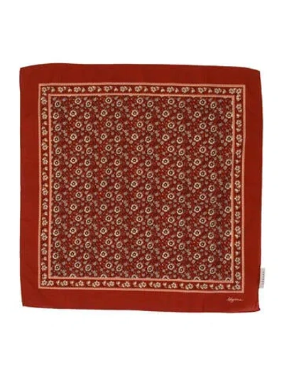Pre-owned Sézane Printed Scarf In Red
