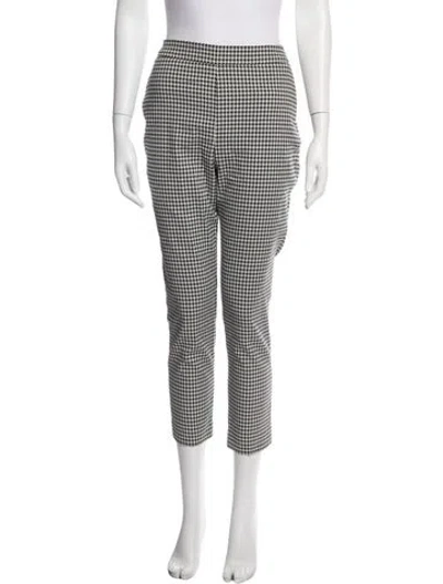 Pre-owned Sézane Printed Skinny Leg Pants In Black/white