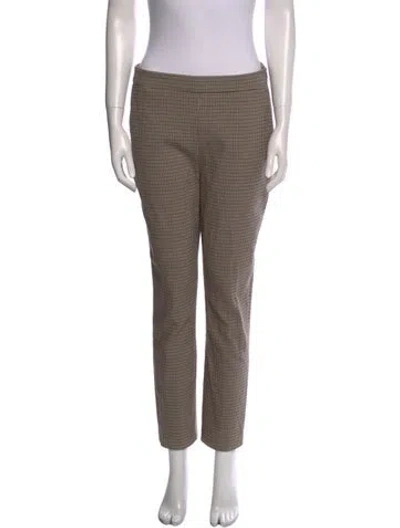 Pre-owned Sézane Printed Straight Leg Pants In Brown