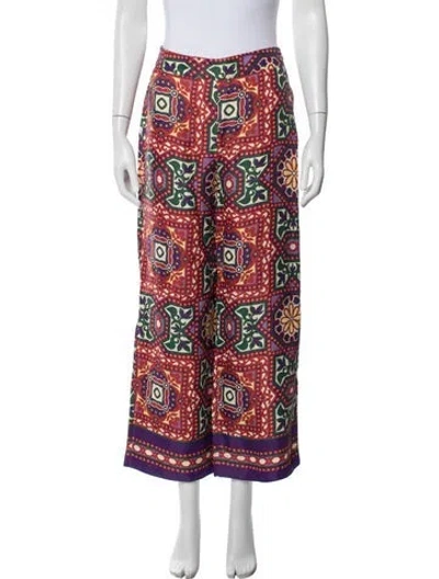 Pre-owned Sézane Printed Wide Leg Pants W/ Tags In Multi