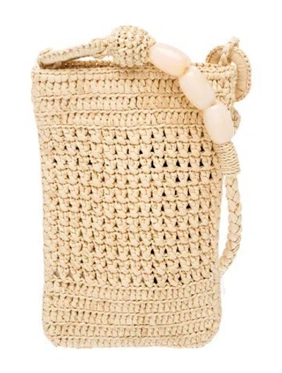 Pre-owned Sézane Raffia Bucket Bag In Neutrals