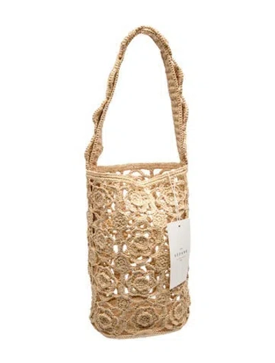 Pre-owned Sézane Raffia Bucket Bag In Neutrals