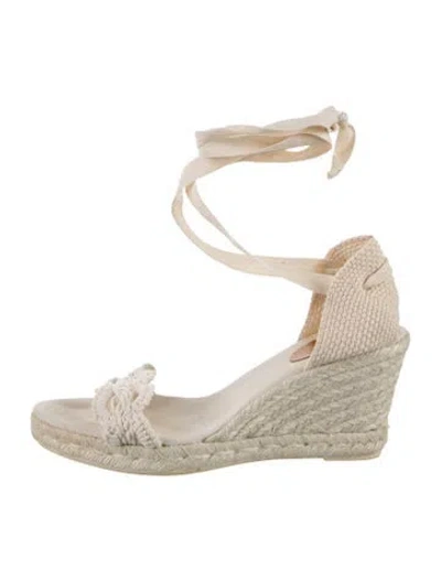 Pre-owned Sézane Raffia Espadrilles In Neutrals