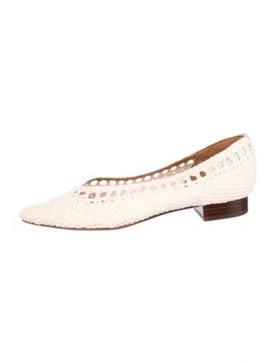 Pre-owned Sézane Raffia Flats In Neutrals