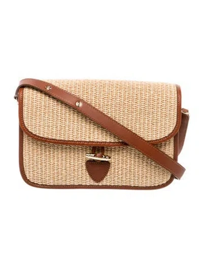 Pre-owned Sézane Raffia Shoulder Bag In Neutral