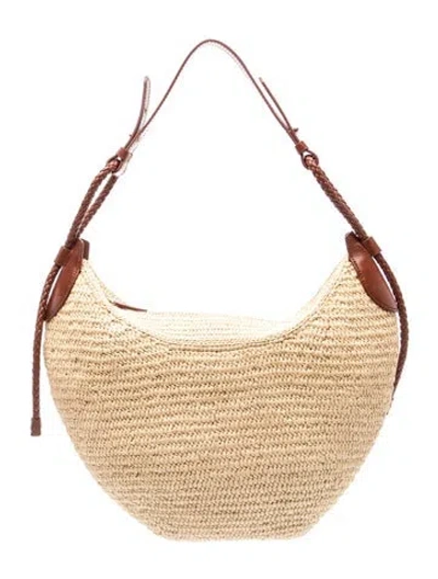 Pre-owned Sézane Raffia Shoulder Bag In Neutral