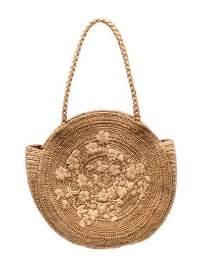 Pre-owned Sézane Raffia Shoulder Bag In Neutral