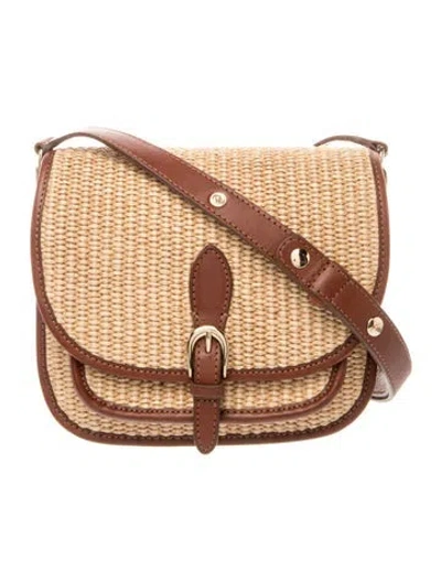 Pre-owned Sézane Raffia Shoulder Bag In Neutrals