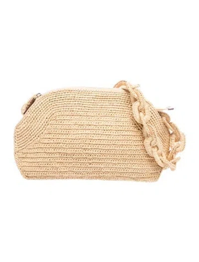 Pre-owned Sézane Raffia Shoulder Bag In Neutrals