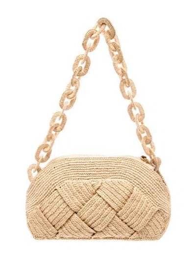 Pre-owned Sézane Raffia Shoulder Bag In Neutrals