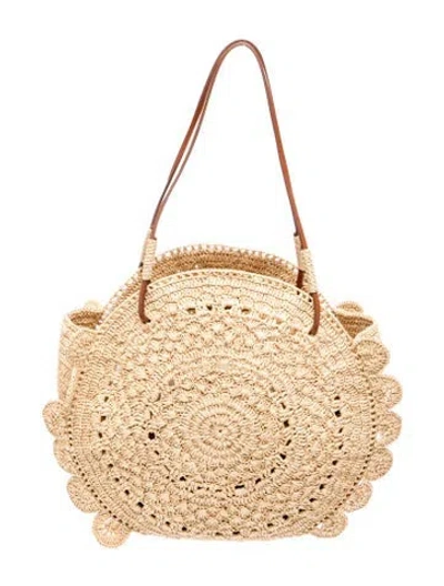 Pre-owned Sézane Raffia Shoulder Bag W/ Tags In Neutral