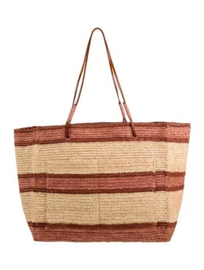 Pre-owned Sézane Raffia Tote In Neutral