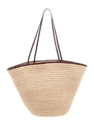 Pre-owned Sézane Raffia Tote In Neutrals