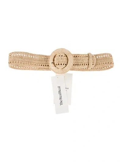 Pre-owned Sézane Raffia Waist Belt W/ Tags In Neutrals