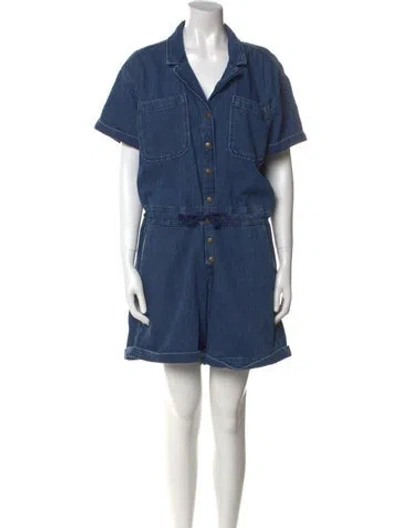 Pre-owned Sézane Romper In Blue