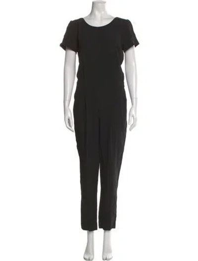 Pre-owned Sézane Scoop Neck Jumpsuit In Black
