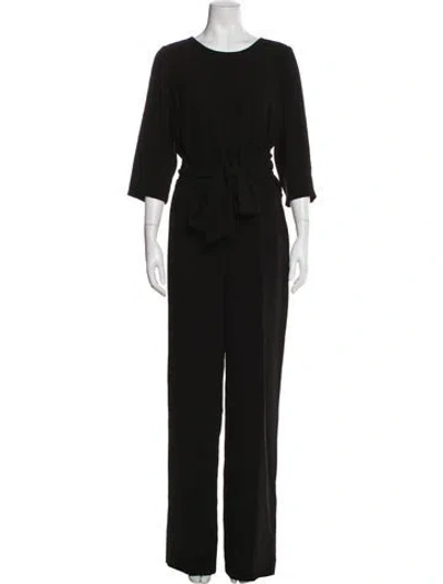 Pre-owned Sézane Scoop Neck Jumpsuit In Black