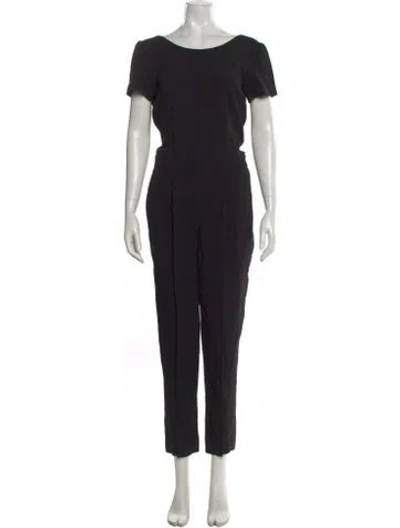 Pre-owned Sézane Scoop Neck Jumpsuit In Black