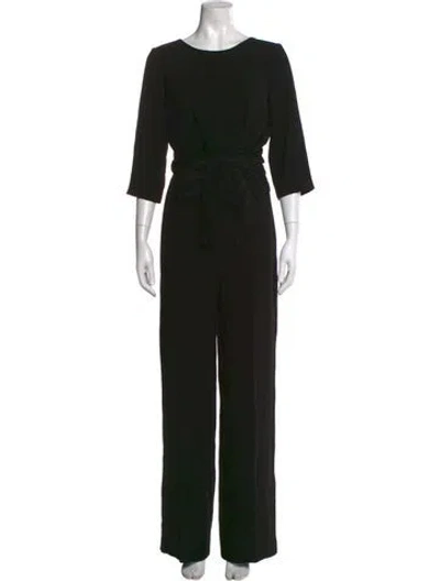 Pre-owned Sézane Scoop Neck Jumpsuit In Black
