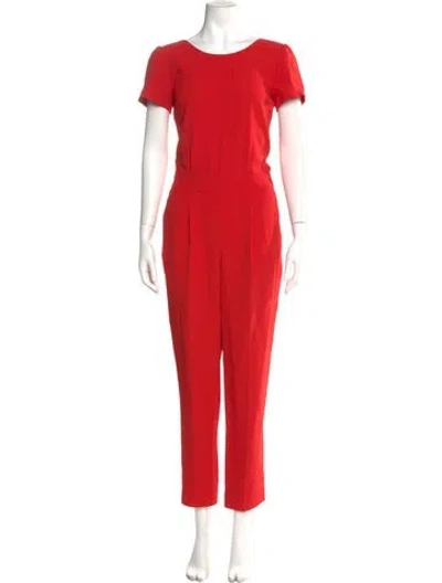 Pre-owned Sézane Scoop Neck Jumpsuit In Red