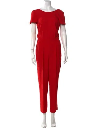 Pre-owned Sézane Scoop Neck Jumpsuit In Red