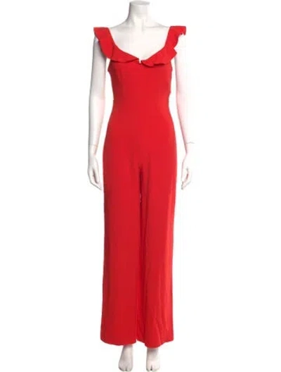 Pre-owned Sézane Scoop Neck Jumpsuit W/ Tags In Red