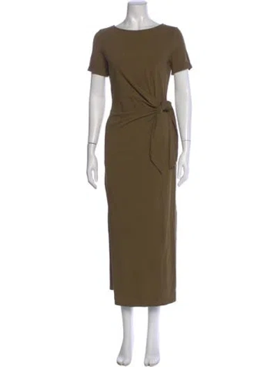 Pre-owned Sézane Scoop Neck Long Dress In Green