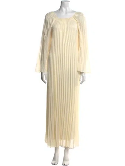 Pre-owned Sézane Scoop Neck Long Dress In Neutral