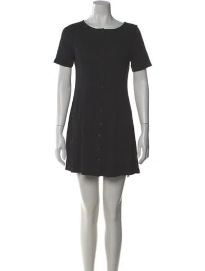 Pre-owned Sézane Scoop Neck Mini Dress In Gray