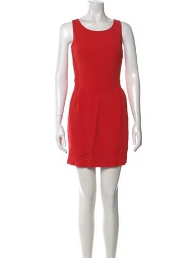 Pre-owned Sézane Scoop Neck Mini Dress In Red