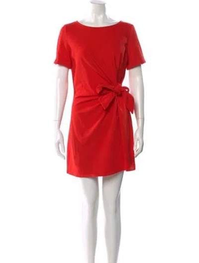 Pre-owned Sézane Scoop Neck Mini Dress In Red