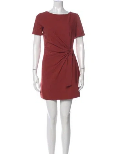 Pre-owned Sézane Scoop Neck Mini Dress In Red