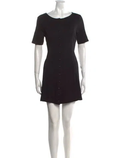 Pre-owned Sézane Scoop Neck Mini Dress W/ Tags In Black