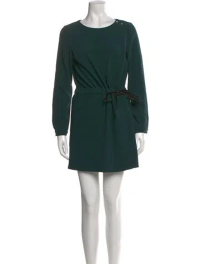 Pre-owned Sézane Scoop Neck Mini Dress W/ Tags In Green