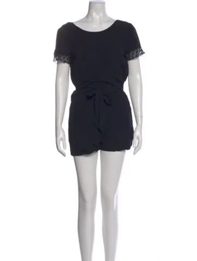 Pre-owned Sézane Scoop Neck Romper In Blue