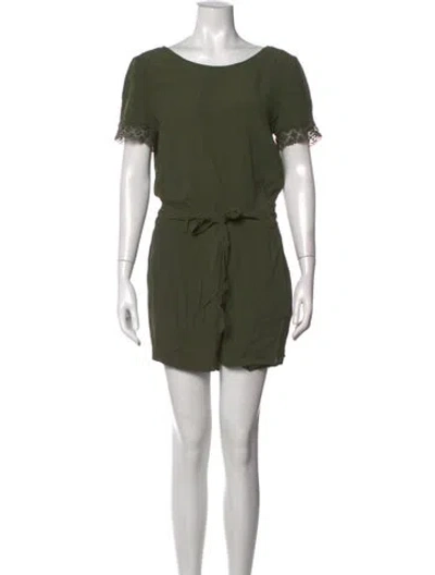 Pre-owned Sézane Scoop Neck Romper In Green