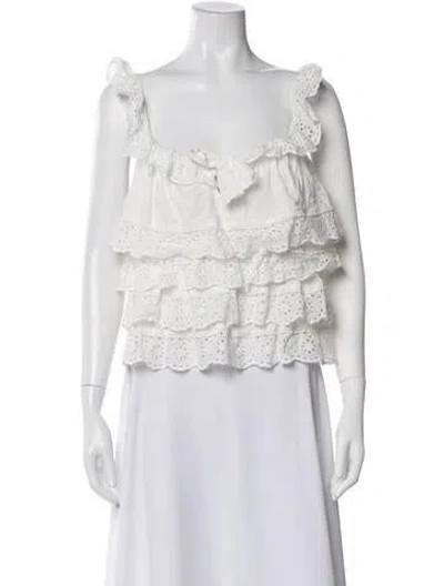 Pre-owned Sézane Scoop Neck Sleeveless Blouse In Neutrals