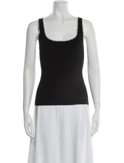 Pre-owned Sézane Scoop Neck Sleeveless Top In Black