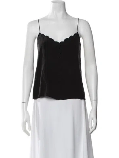 Pre-owned Sézane Scoop Neck Sleeveless Top In Black