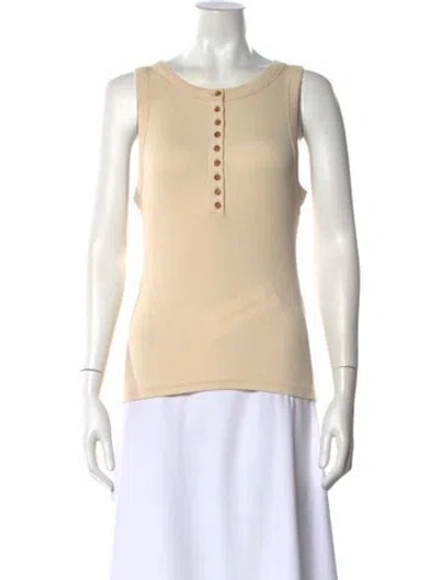 Pre-owned Sézane Scoop Neck Sleeveless Top In Neutral